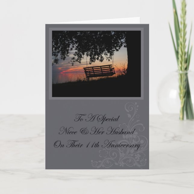 Tarjeta de 11 Aniversario de Niece y su marido (Anverso)