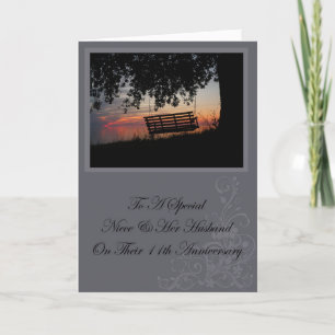Tarjeta de 11 Aniversario de Niece y su marido