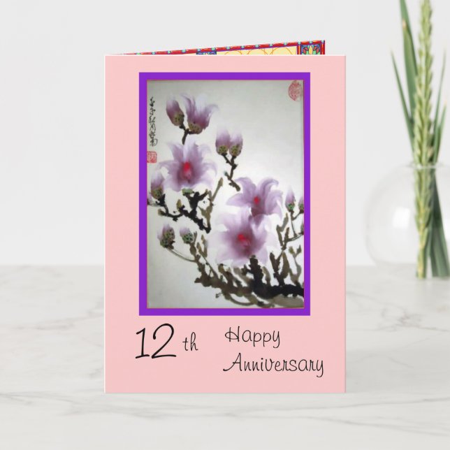 Tarjeta de 12º aniversario (Anverso)