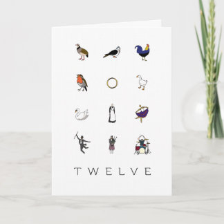 Tarjeta de 12 días de Navidades
