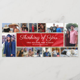 Tarjeta de 12 Navidades fotográficos | Collage de 