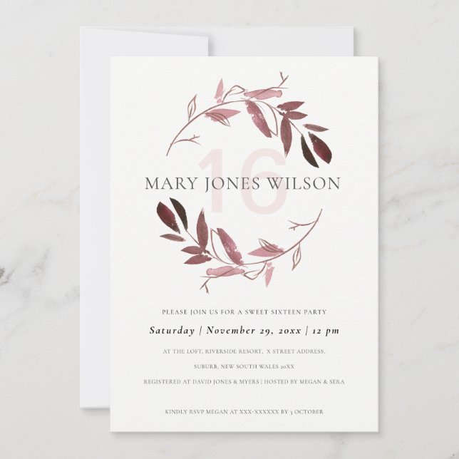 TARJETA DE 16 CUMPLEAÑOS DE DULCE DE LLAMADAS FOLI (Anverso)