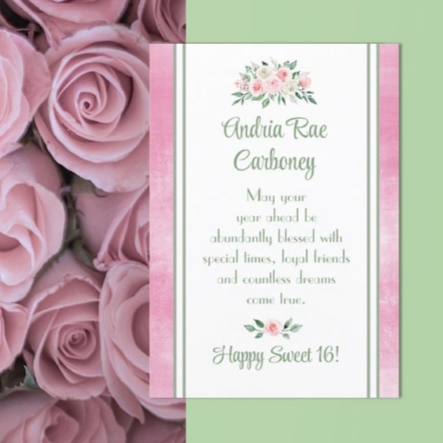 Tarjeta de 16 cumpleaños personalizada y única dul (Subido por el creador)
