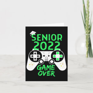 Tarjeta De 2022 Videojuego Senior Sobre Gamer Verde Escola