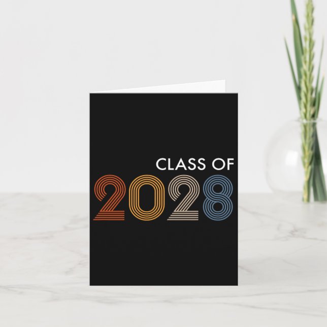 Tarjeta De 2028 Grado De Futuro De La Escuela Superior Uni (Anverso)