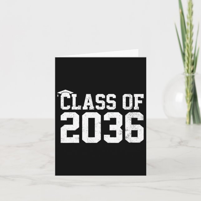 Tarjeta De 2036 Crecer Con Mí Graduación Primer Día De Edu (Anverso)