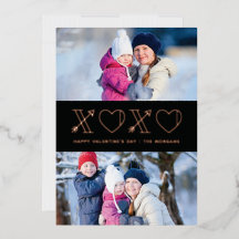 Tarjeta de 2 fotos del día de San Valentín Foil Xs