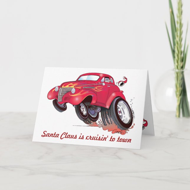 Tarjeta de 39 Navidades Chevy de Santa (Anverso)