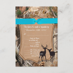 Tarjeta de 3.5x5 R.S.V.P. Camuflaje Camo Caza de C