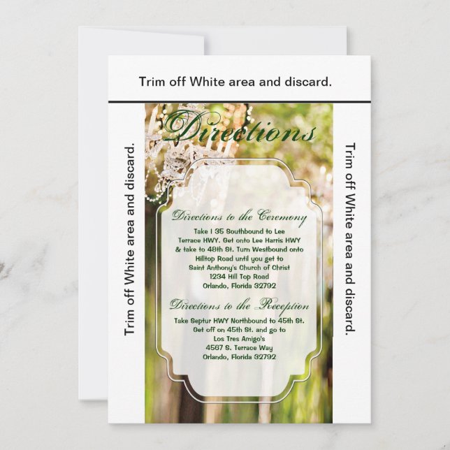 Tarjeta de 3,5x6 Árbol de roble con candelabro de  (Anverso)