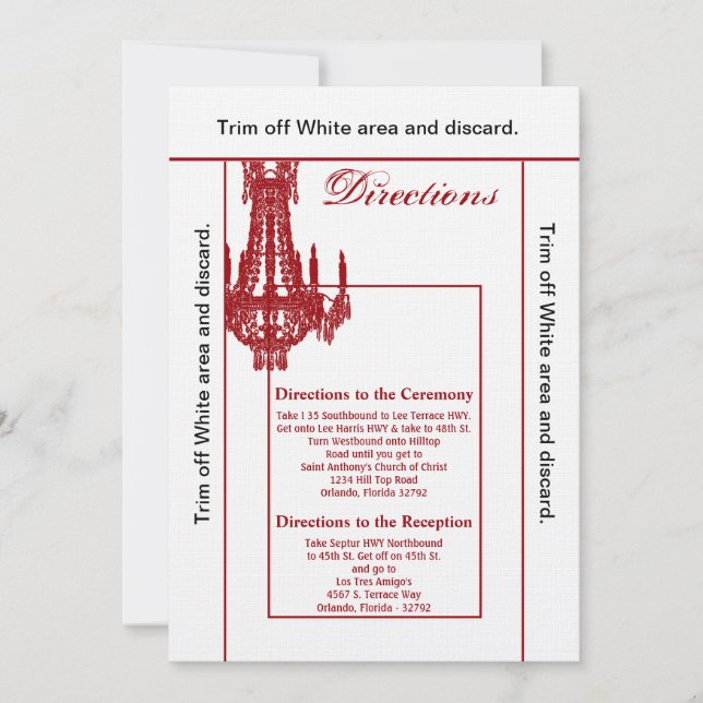 Tarjeta de 3.5x6 Tarjeta de candelabro de cristal  (Anverso)