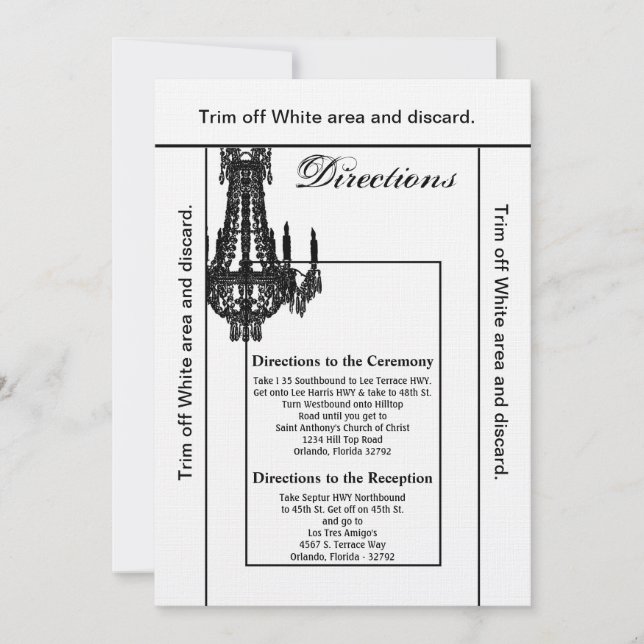 Tarjeta de 3.5x6 Tarjeta de candelabro de cristal  (Anverso)