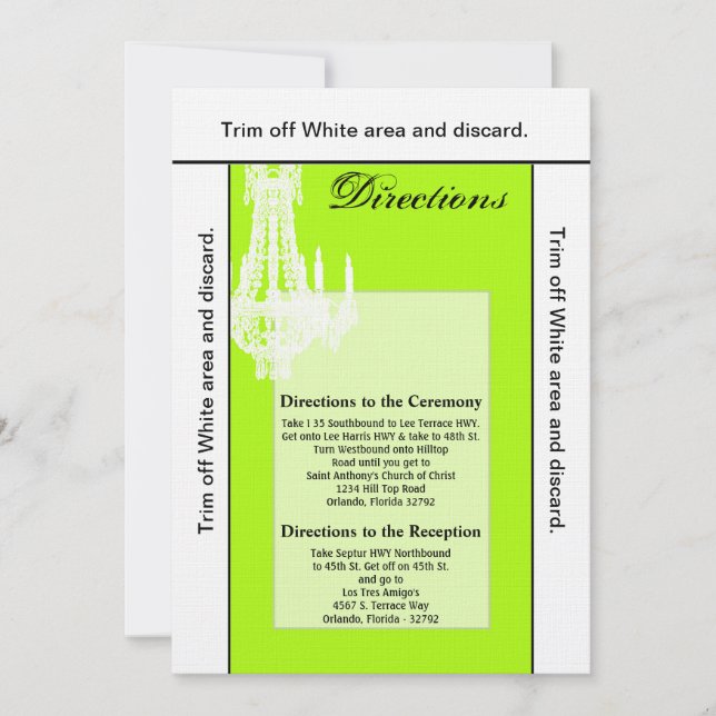 Tarjeta de 3.5x6 Tarjeta de candelabro de cristal  (Anverso)