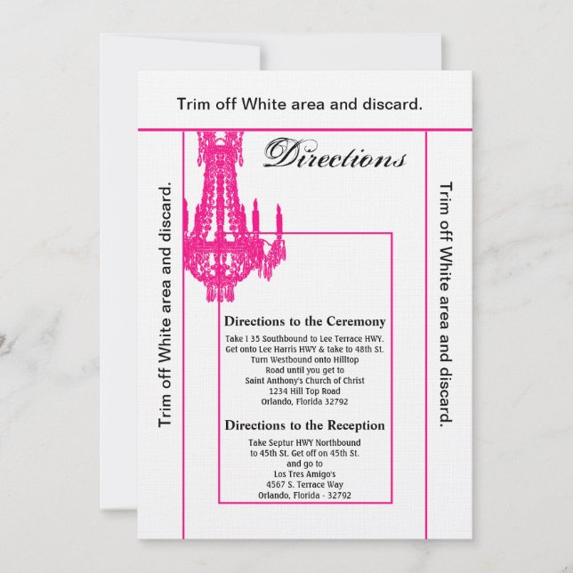 Tarjeta de 3.5x6 Tarjeta de candelabro de cristal  (Anverso)