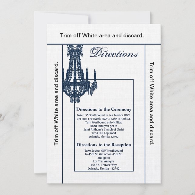 Tarjeta de 3.5x6 Tarjeta de candelabro de cristal  (Anverso)