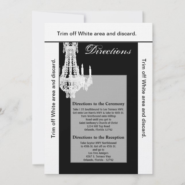 Tarjeta de 3.5x6 Tarjeta de candelabro de cristal  (Anverso)