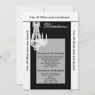 Tarjeta de 3.5x6 Tarjeta de candelabro de cristal 