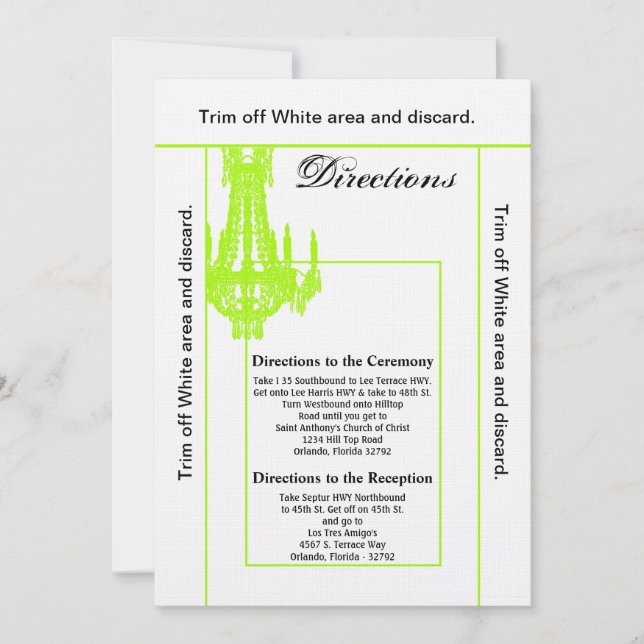 Tarjeta de 3.5x6 Tarjeta de candelabro de cristal  (Anverso)