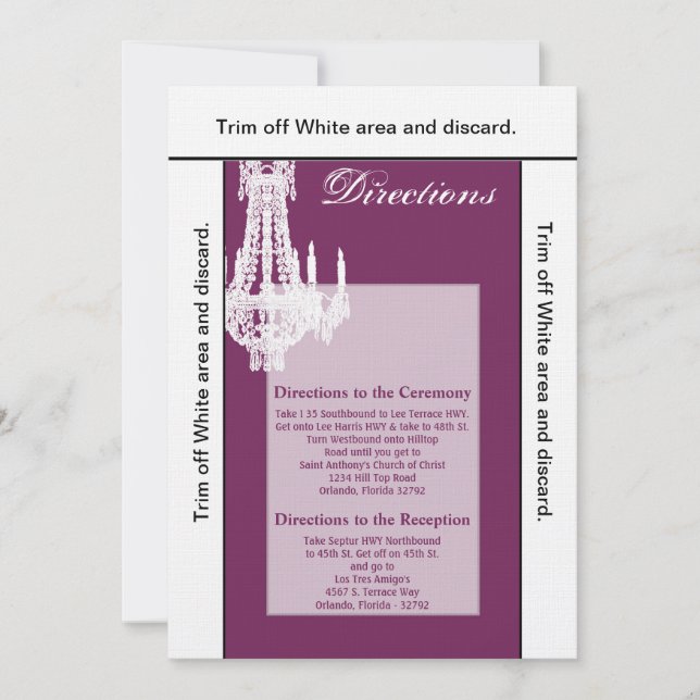 Tarjeta de 3.5x6 Tarjeta de candelabro de cristal  (Anverso)