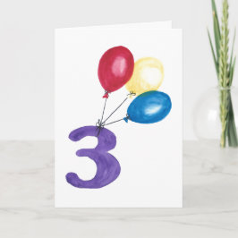 Tarjeta de 3 globos