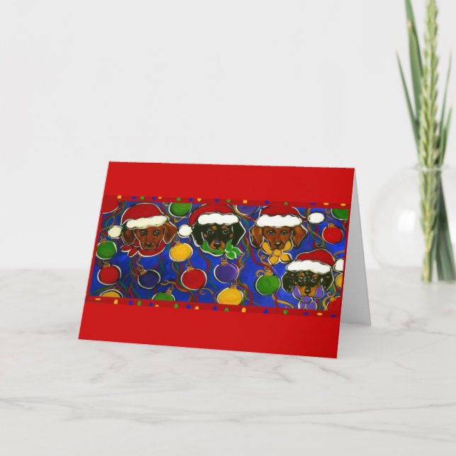 Tarjeta de 4 Doxies de Navidad (Anverso)