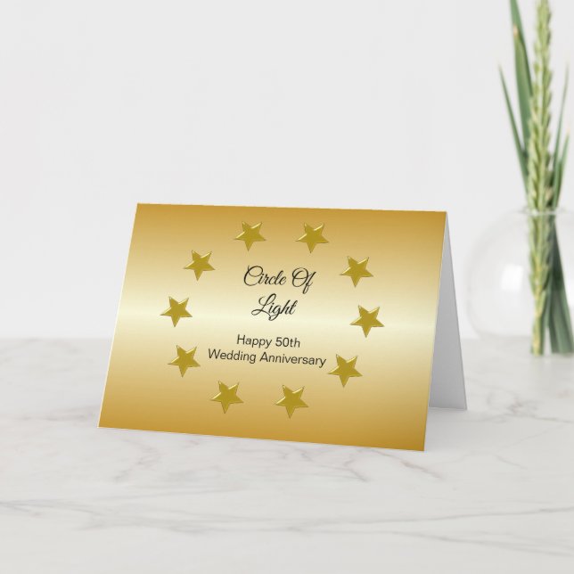Tarjeta de 50 Aniversario Boda personalizada de es (Anverso)