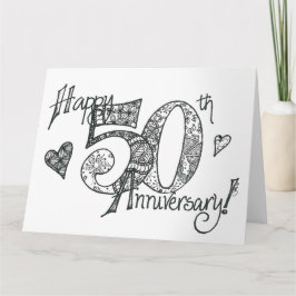 Tarjeta de 50 Aniversario Tangled (Lg) - en blanco