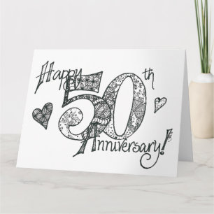 Tarjeta de 50 Aniversario Tangled (Lg) - en blanco