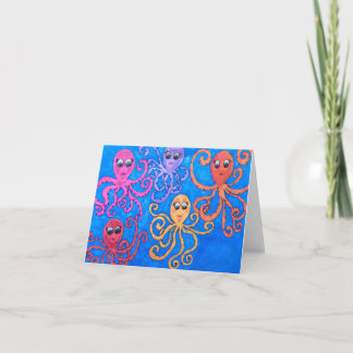 Tarjeta de 5 pulpos