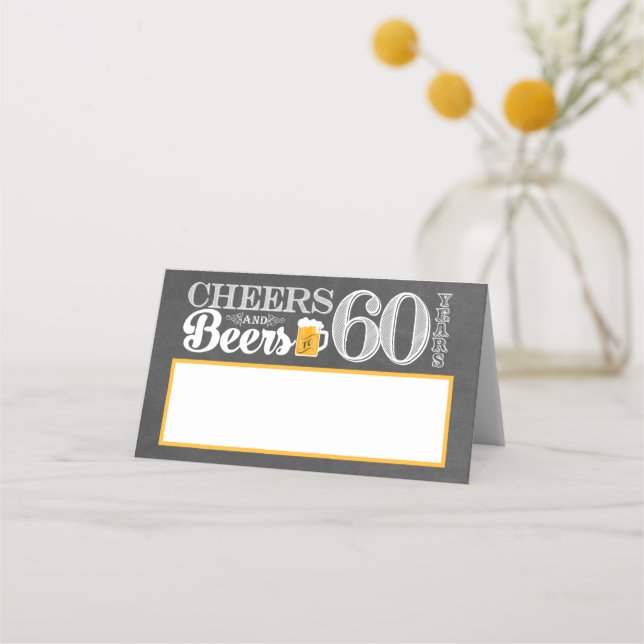 Tarjeta de 60 años para saludos y cervezas (Anverso)