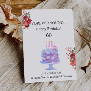 TARJETA DE 60 CUMPLEAÑOS