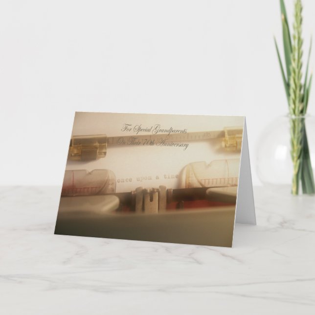 Tarjeta de 70º Aniversario de Abuelos (Anverso)