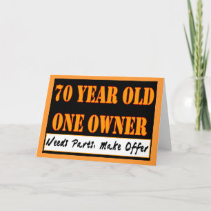 Tarjeta De 70 Años, Un Propietario - Necesita Piezas, Hace