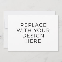 Tarjeta de 7 x 5" con impresión de diseño posterio