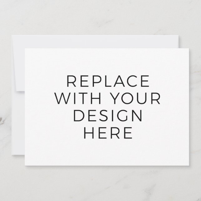 Tarjeta de 7 x 5" con impresión de diseño posterio (Anverso)