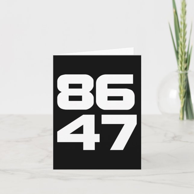 Tarjeta De 86 47 Anti Trump Resist Project 2025 (Anverso)