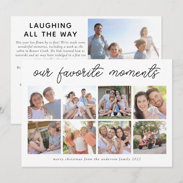 Tarjeta de 9 Navidades fotográficos | Nuestros Mom (Anverso / Reverso)