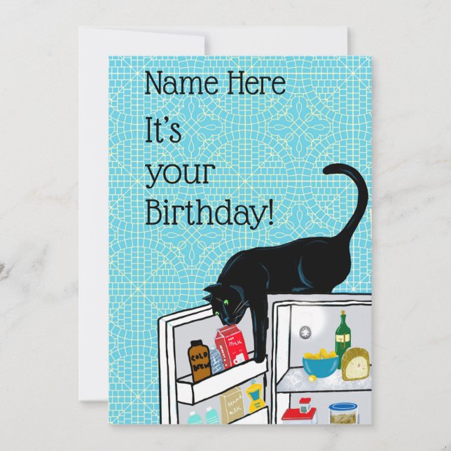 Tarjeta de 9 vidas de cumpleaños divertido para ga (Anverso)