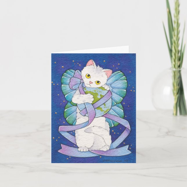 Tarjeta Dé a paz una oportunidad Notecard Moussart (Anverso)