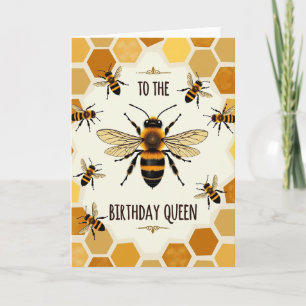 Tarjeta de abeja de panal dulce
