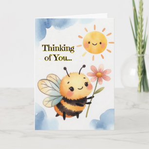 Tarjeta de Abeja Pensando en Ti