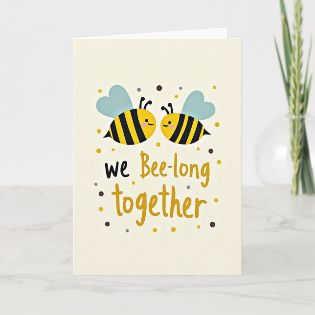 Tarjeta de abeja 'We Belong Together' (Anverso)