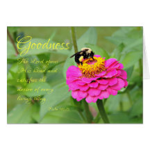 Tarjeta de Abejorro en Zinnia Rosa Pensando en Ti