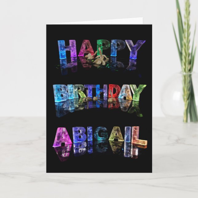 Tarjeta de Abigail del feliz cumpleaños (Anverso)