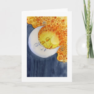 Tarjeta de abrazo celeste