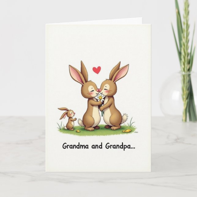 Tarjeta de Abrazo de Criaturas Amorosas (Anverso)