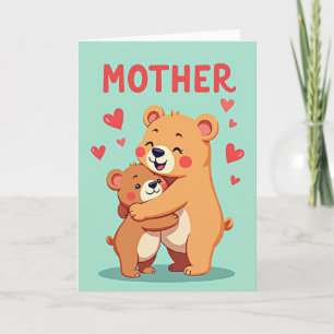 Tarjeta de Abrazo de Madre de Papel de Aluminio Fa