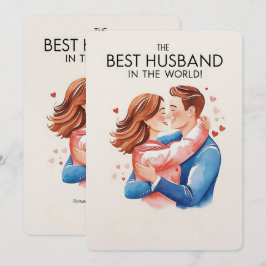 Tarjeta de abrazo de vacaciones "El mejor esposo"