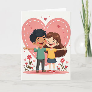 Tarjeta de Abrazo que los Niños Aman