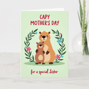 Tarjeta de abrazo suave del Día de la Madre